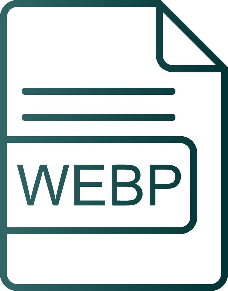 webp Datei Format Linie Gradient Symbol vektor