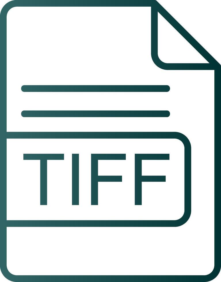 tiff Datei Format Linie Gradient Symbol vektor