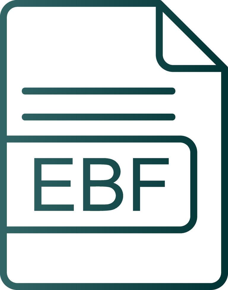ebf Datei Format Linie Gradient Symbol vektor