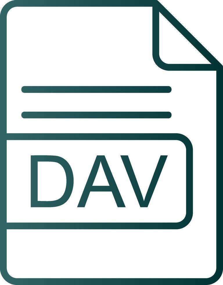 dav Datei Format Linie Gradient Symbol vektor