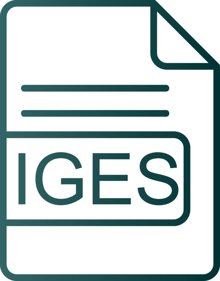 iges Datei Format Linie Gradient Symbol vektor