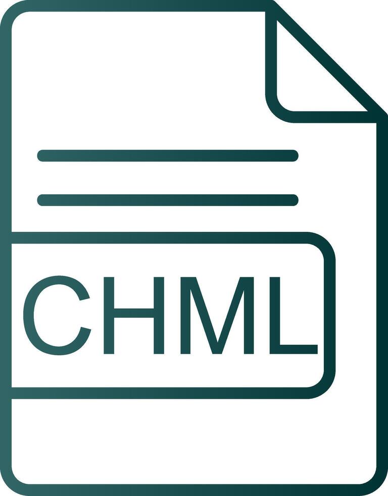 chml Datei Format Linie Gradient Symbol vektor