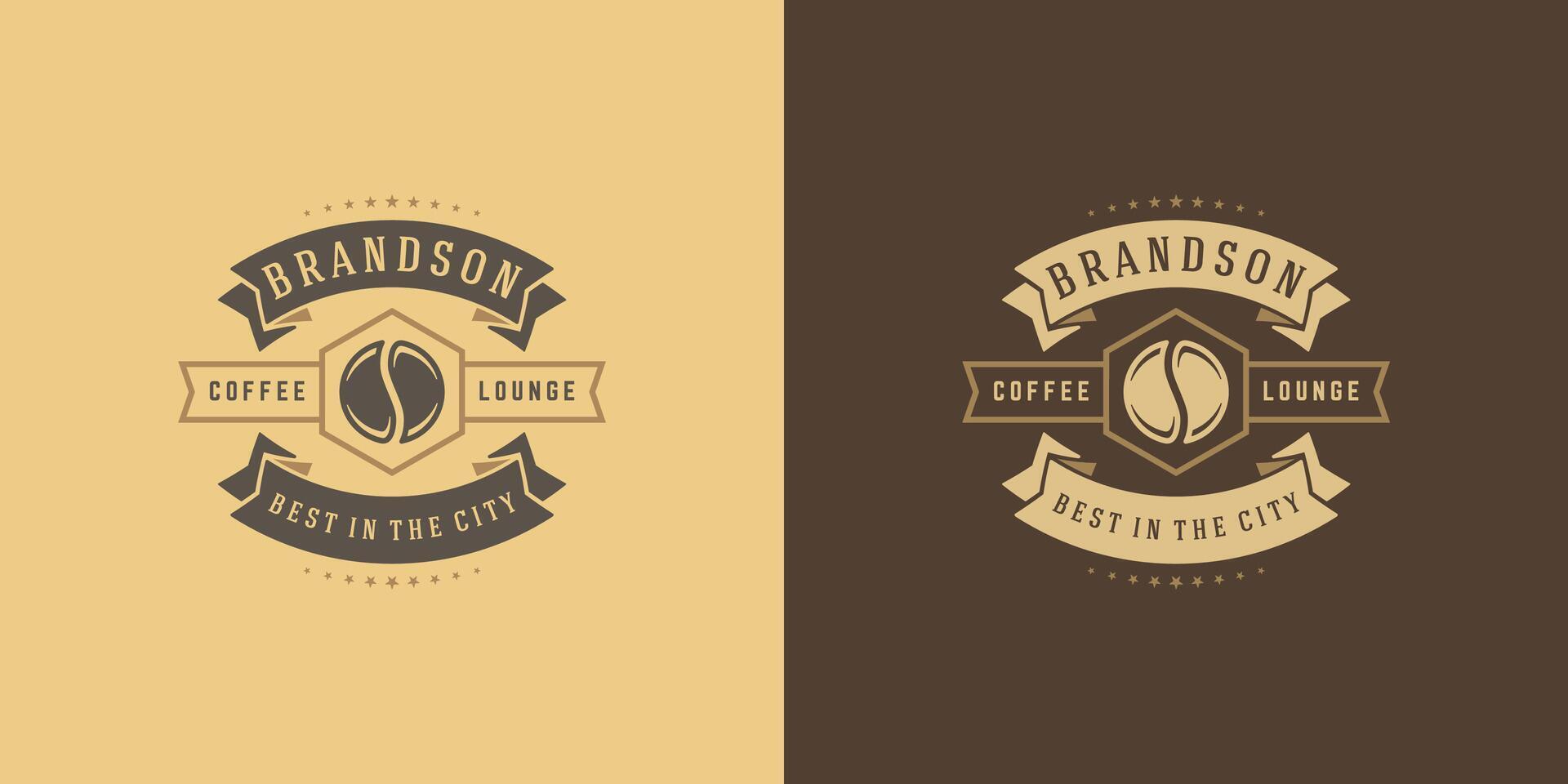 kaffe affär logotyp mall illustration med böna silhuett Bra för Kafé bricka design och meny dekoration vektor