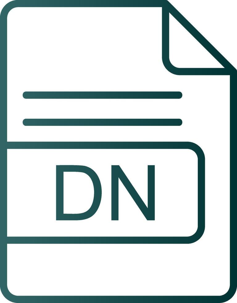 dn Datei Format Linie Gradient Symbol vektor