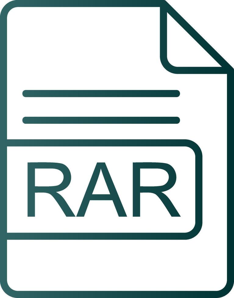 rar Datei Format Linie Gradient Symbol vektor