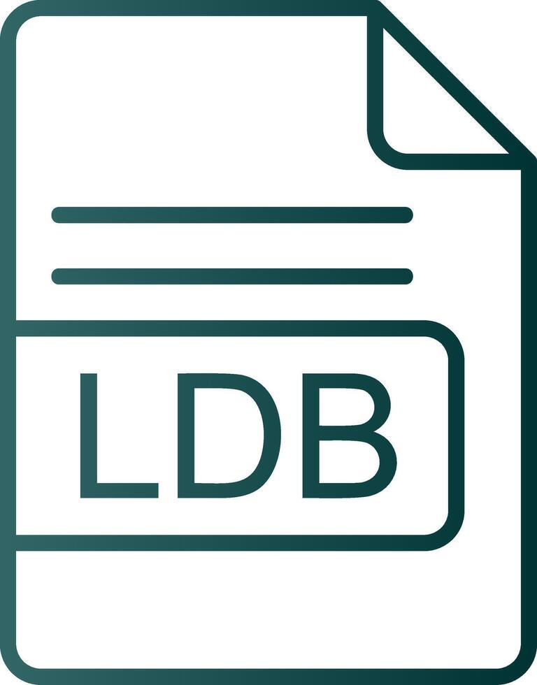 ldb Datei Format Linie Gradient Symbol vektor