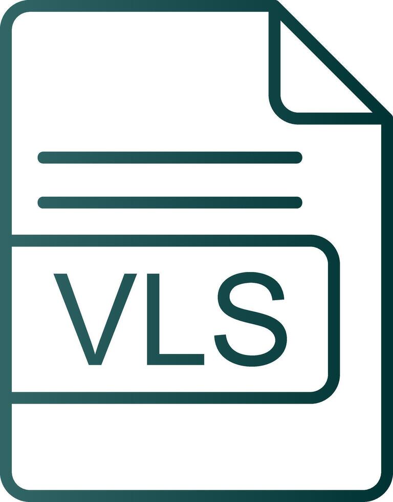 vls Datei Format Linie Gradient Symbol vektor