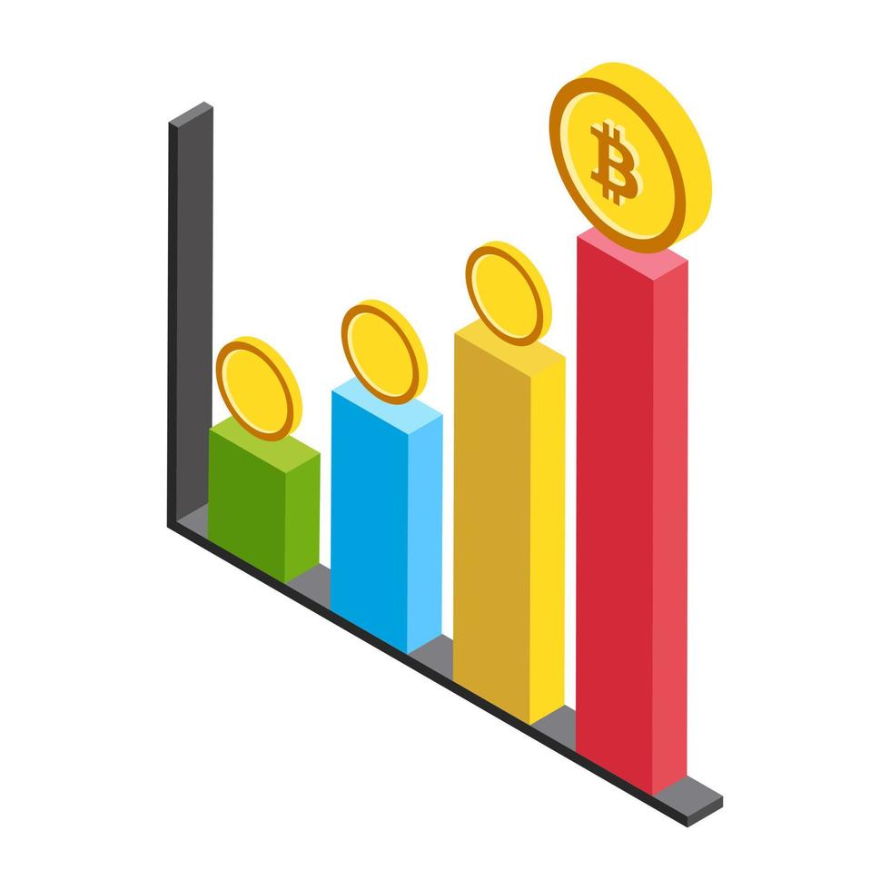 Bitcoin-Graph-Konzepte vektor