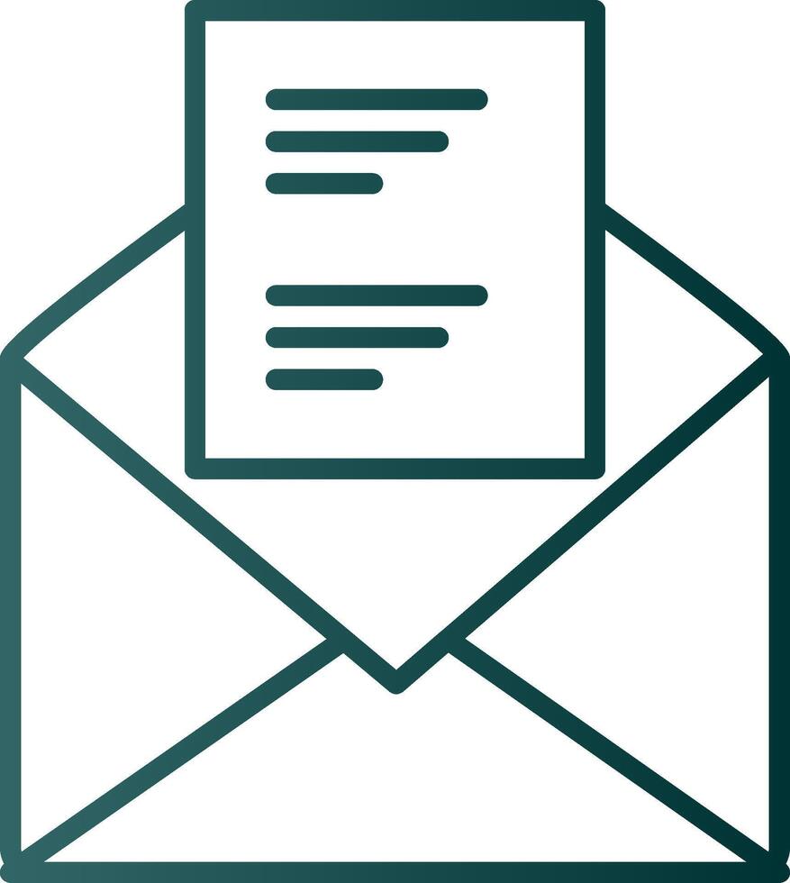 Symbol für den Gradienten der E-Mail-Linie vektor