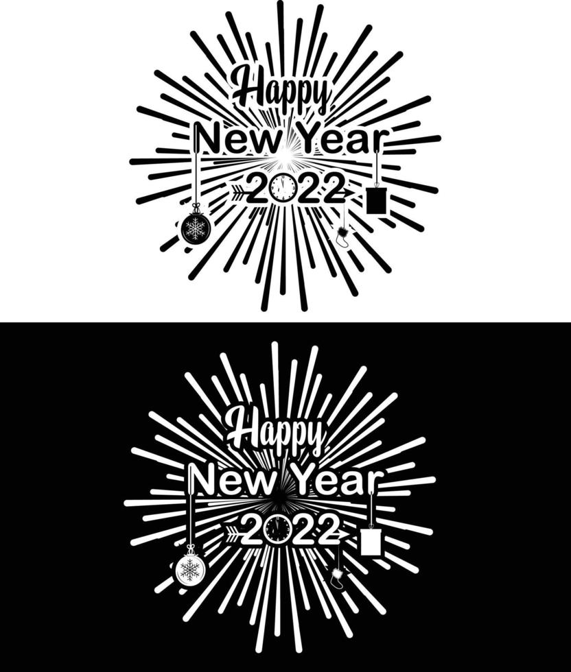 Neujahr und Weihnachten Typografie. vektor