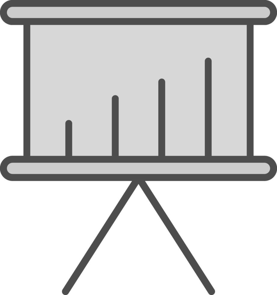 Geschäft Präsentation Linie gefüllt Graustufen Symbol Design vektor