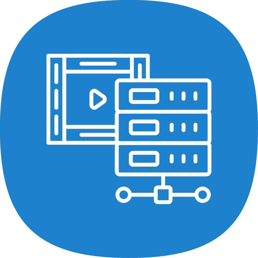 Multimedia Datenbank Linie Kurve Symbol Design vektor