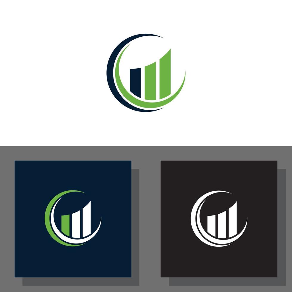finans minimalistisk design logotyp mall vektor
