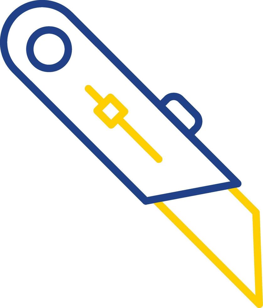 verktyg kniv linje två Färg ikon design vektor
