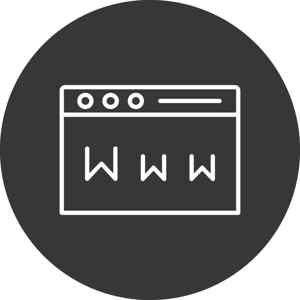 www linje omvänd ikon design vektor