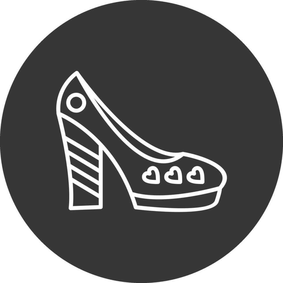 Schuhe Linie invertiert Symbol Design vektor