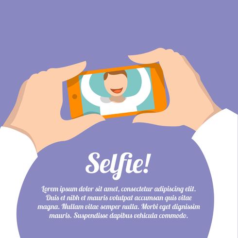 Selfie-Selbstporträtplakat vektor