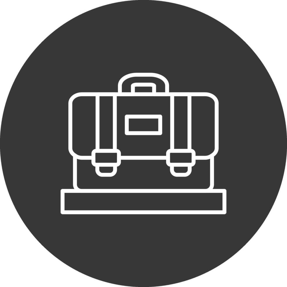 resväska linje omvänd ikon design vektor