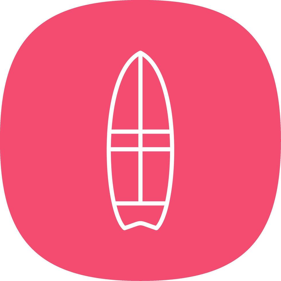Surfer Linie Kurve Symbol Design vektor
