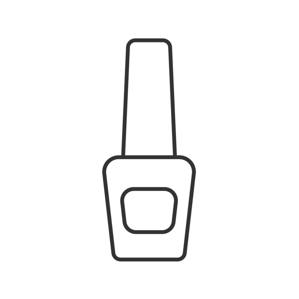 nagellack flaska linjär ikon. tunn linje illustration. kontur symbol. vektor isolerade konturritning