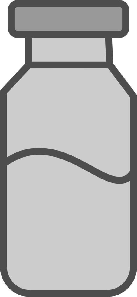 Milch Krug Linie gefüllt Graustufen Symbol Design vektor