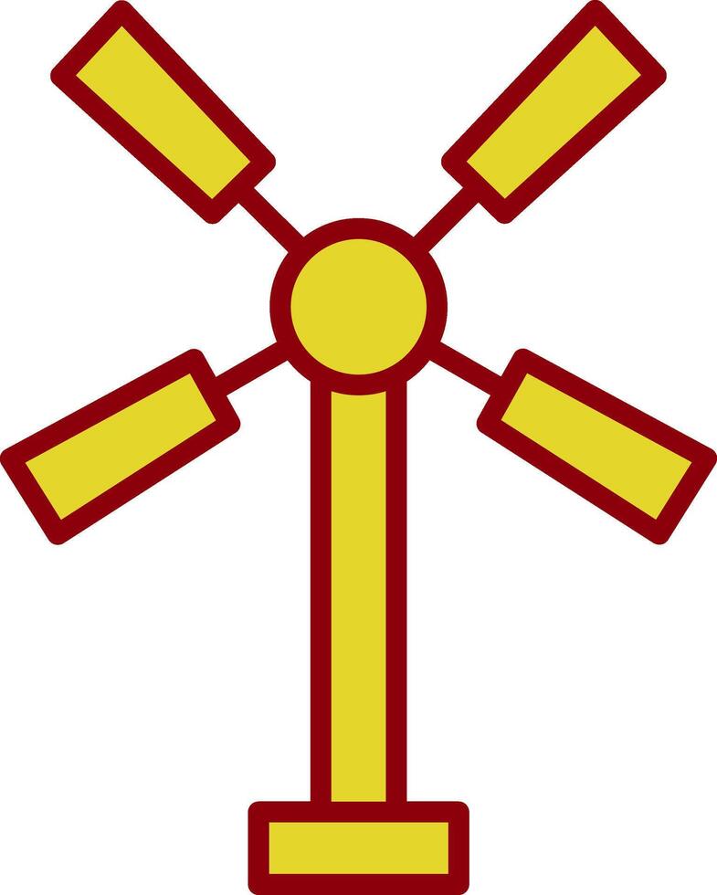 Windmühle Jahrgang Symbol Design vektor