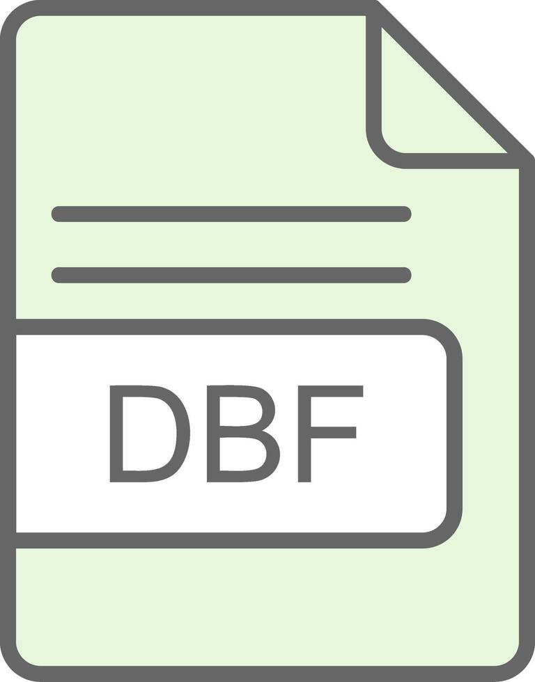 dbf Datei Format Stutfohlen Symbol Design vektor