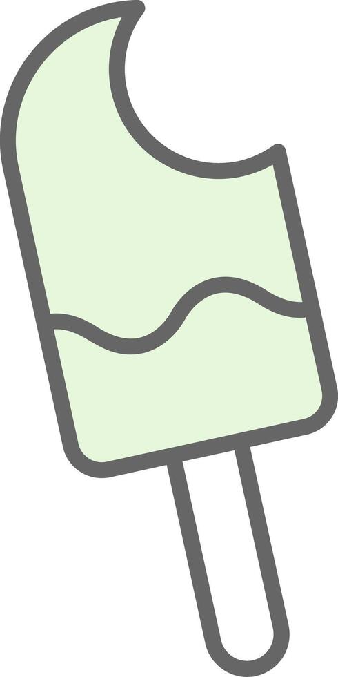 Eis Sahne beißen Stutfohlen Symbol Design vektor