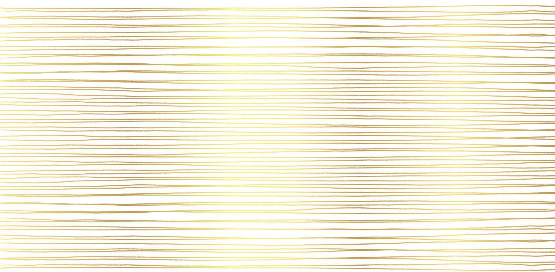 handgezeichnetes abstraktes Muster mit handgezeichneten Goldlinien, Strichen. Satz von Vektor-Grunge-Pinseln. wellig gestreift, vektor eps 10 illustration