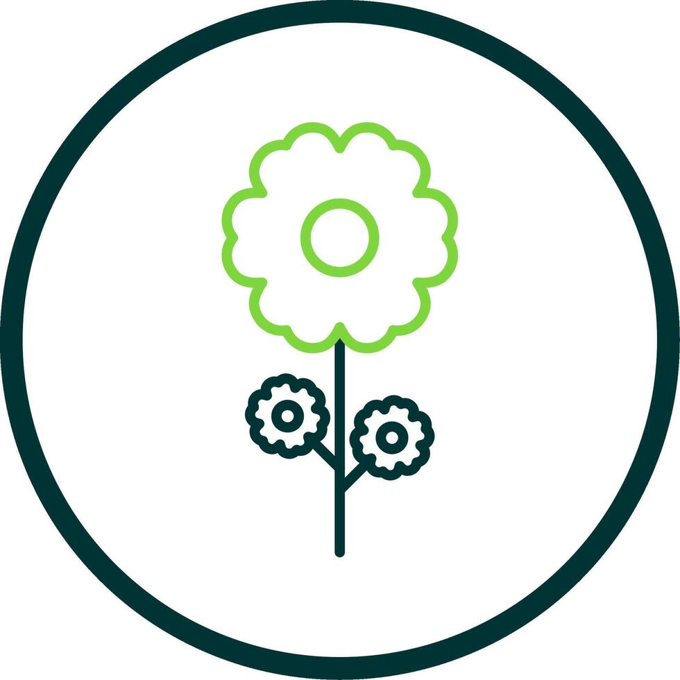 Blume Linie Kreis Symbol Design vektor