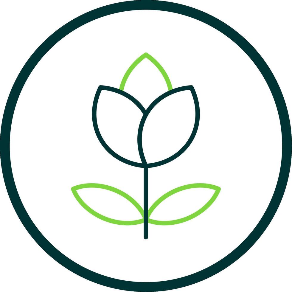 Blume Linie Kreis Symbol Design vektor