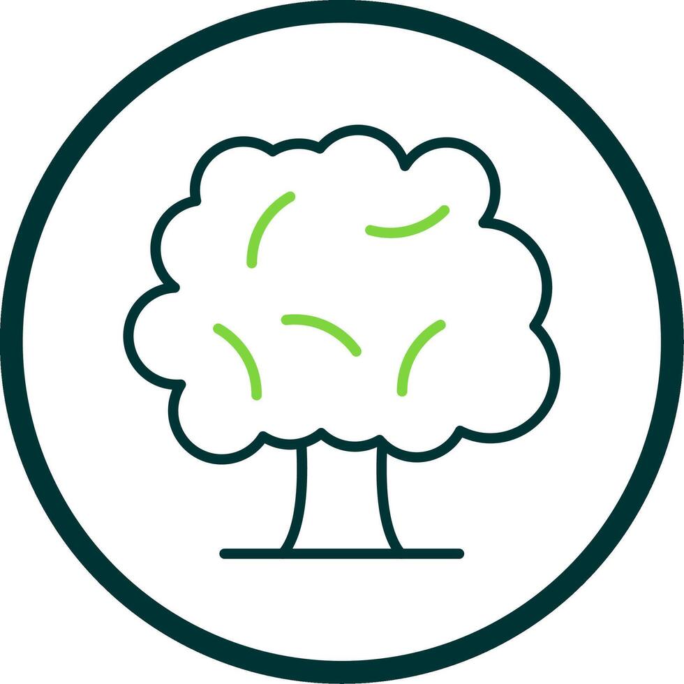 Baum Linie Kreis Symbol Design vektor