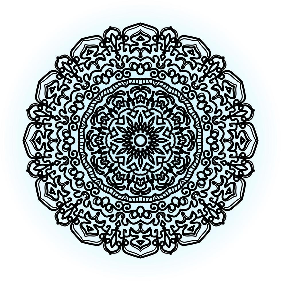 florales indisches Mandala Kreismuster vektor