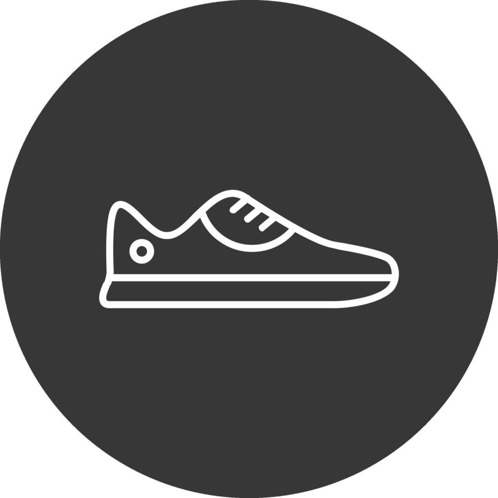 Sneaker Linie invertiert Symbol Design vektor