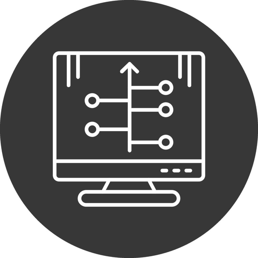 tidslinje omvänd mång cirkel linje omvänd ikon design vektor