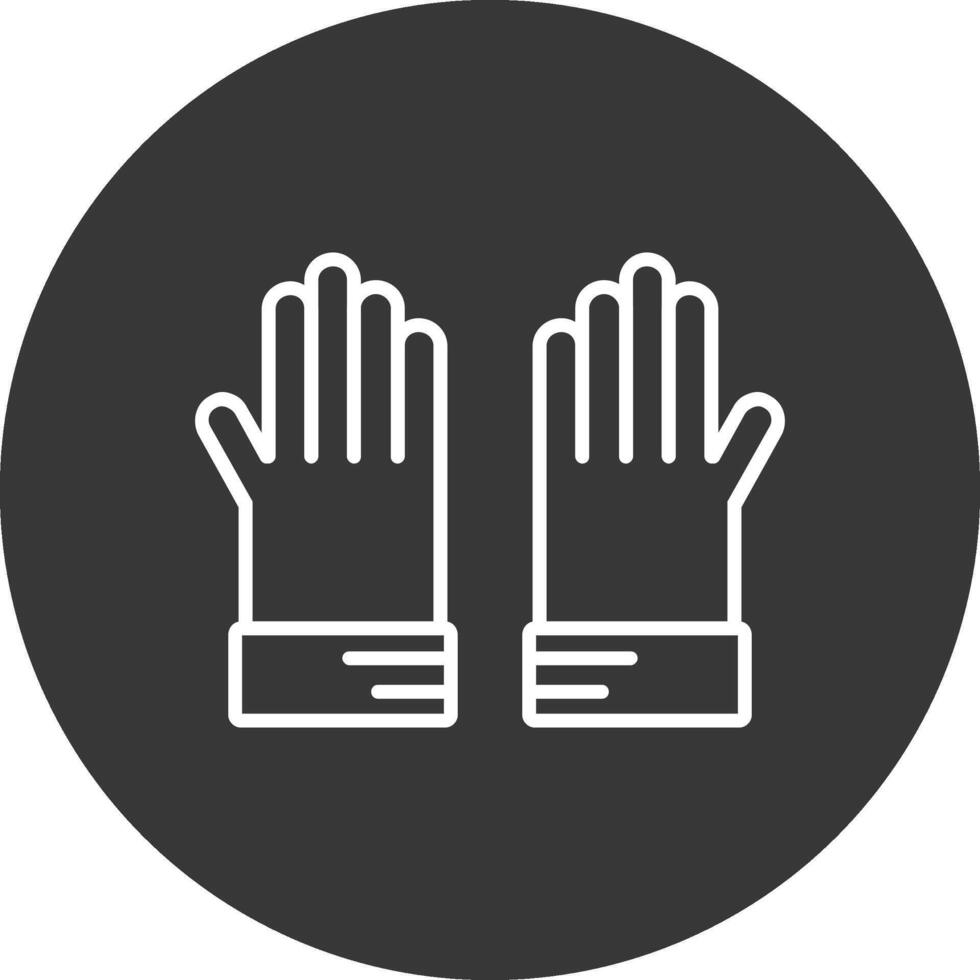 Handschuh Linie invertiert Symbol Design vektor