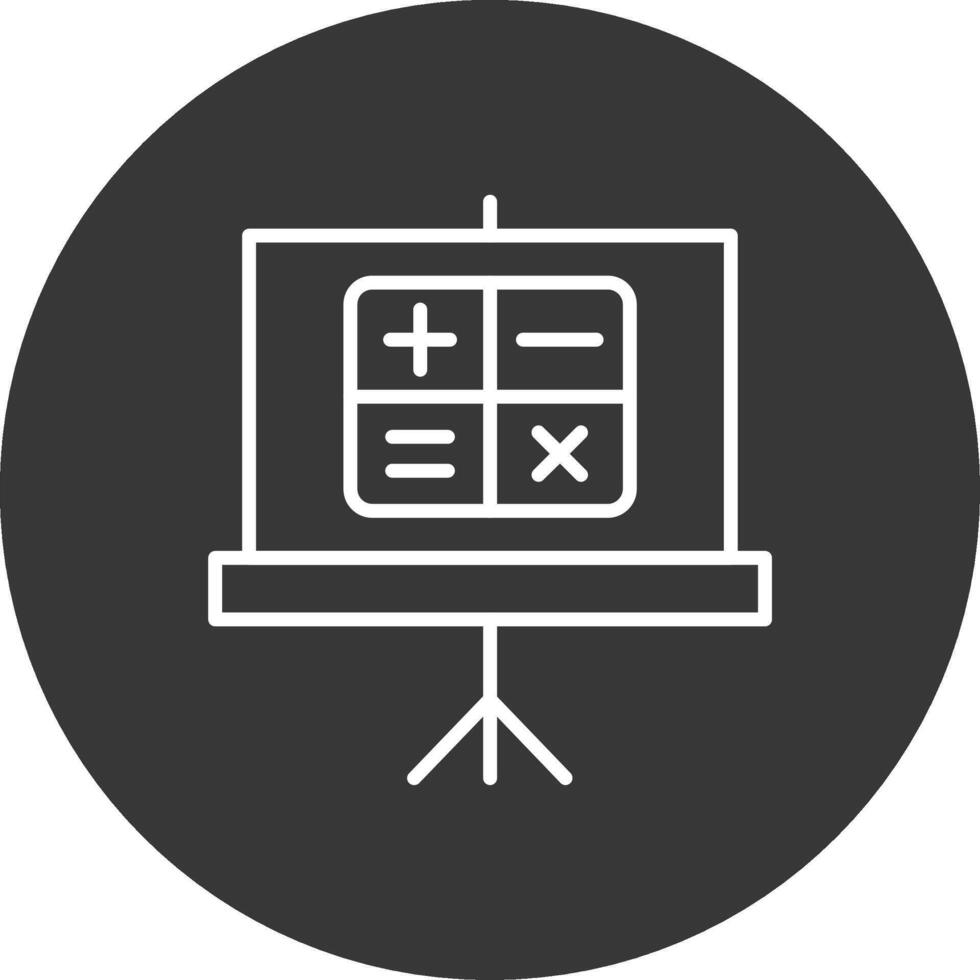 Mathe Linie invertiert Symbol Design vektor