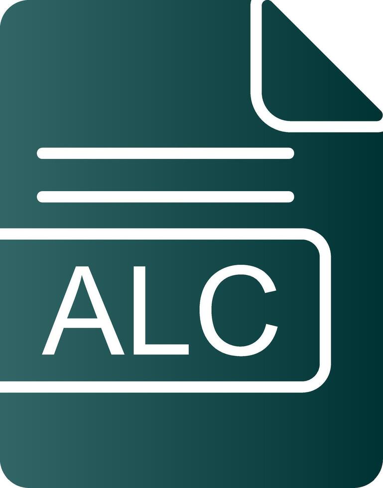 alc Datei Format Glyphe Gradient Symbol vektor