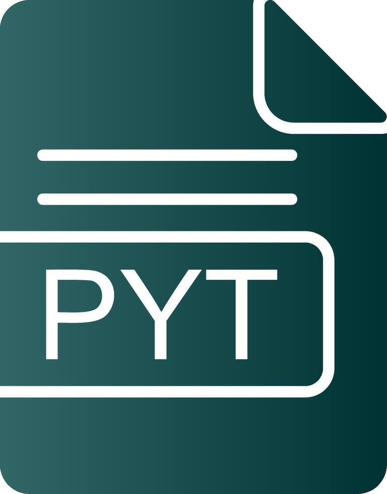 pyt Datei Format Glyphe Gradient Symbol vektor