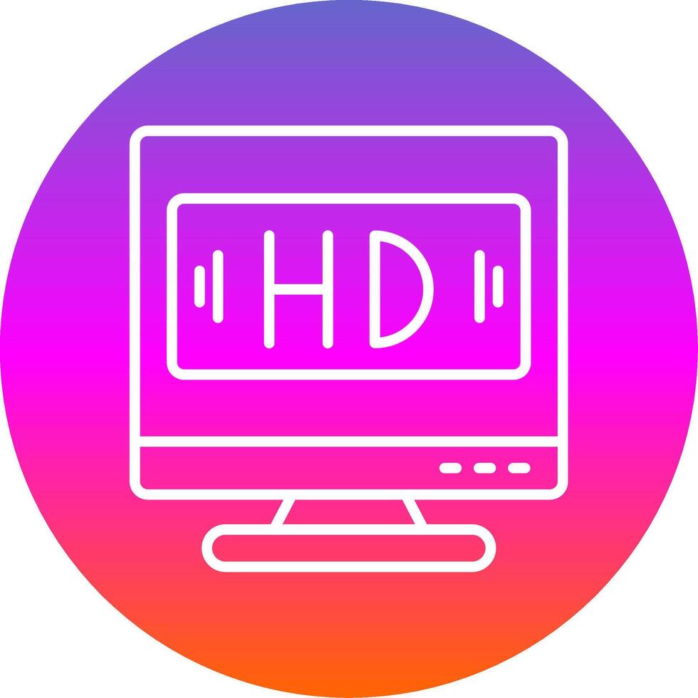 hd Linie Gradient Kreis Symbol vektor