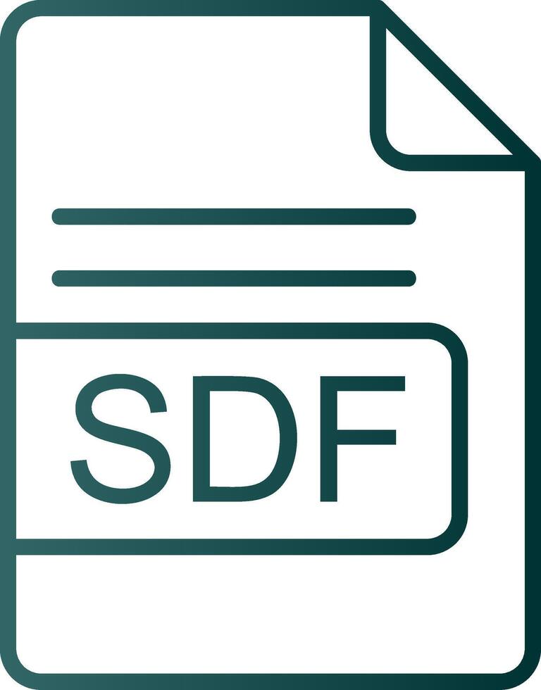 sdf Datei Format Linie Gradient Symbol vektor