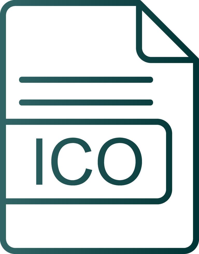 ico Datei Format Linie Gradient Symbol vektor