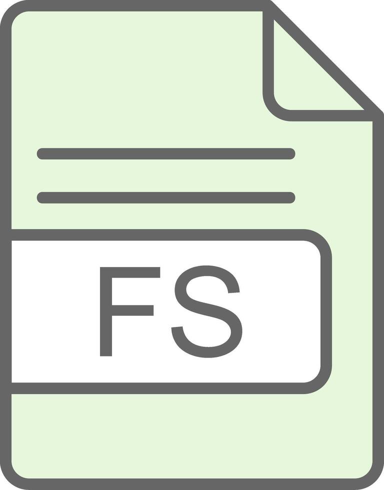fs fil formatera fylla ikon design vektor
