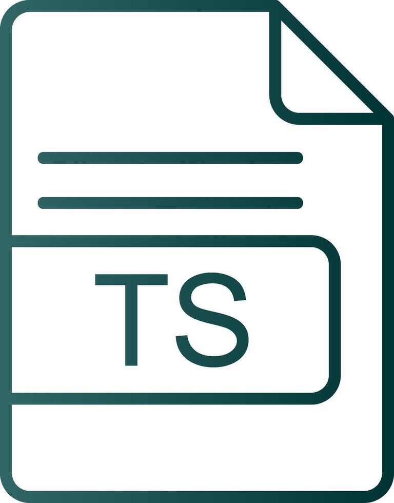 ts Datei Format Linie Gradient Symbol vektor