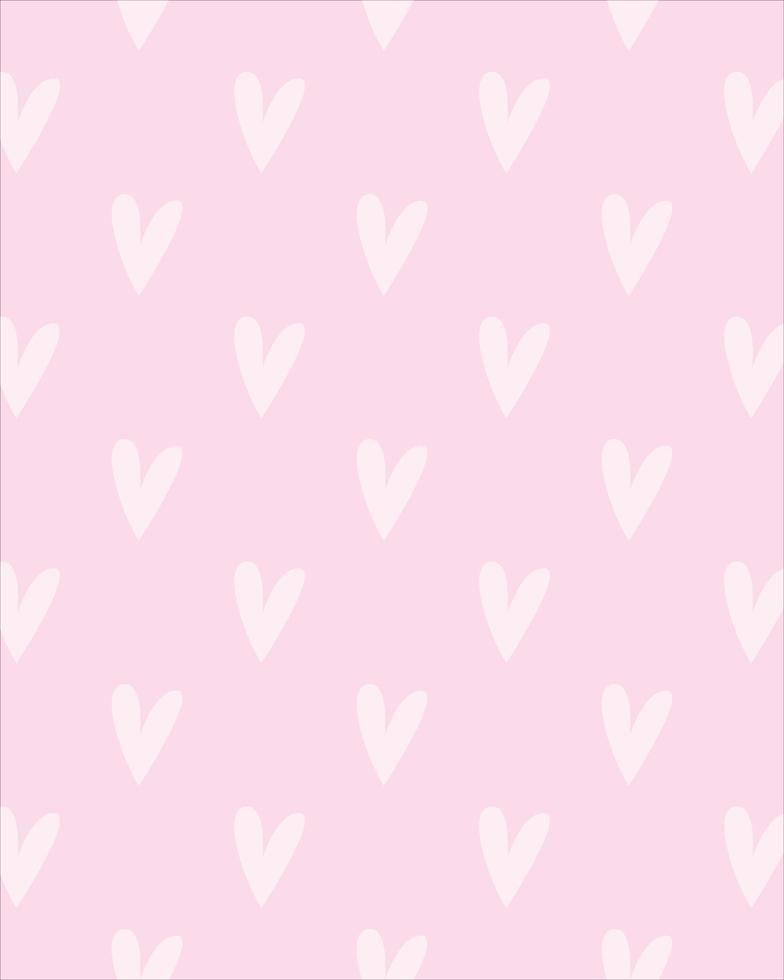 Valentinstag Muster. nahtloses weißes Herzobjektmuster auf rosa Hintergrund vektor