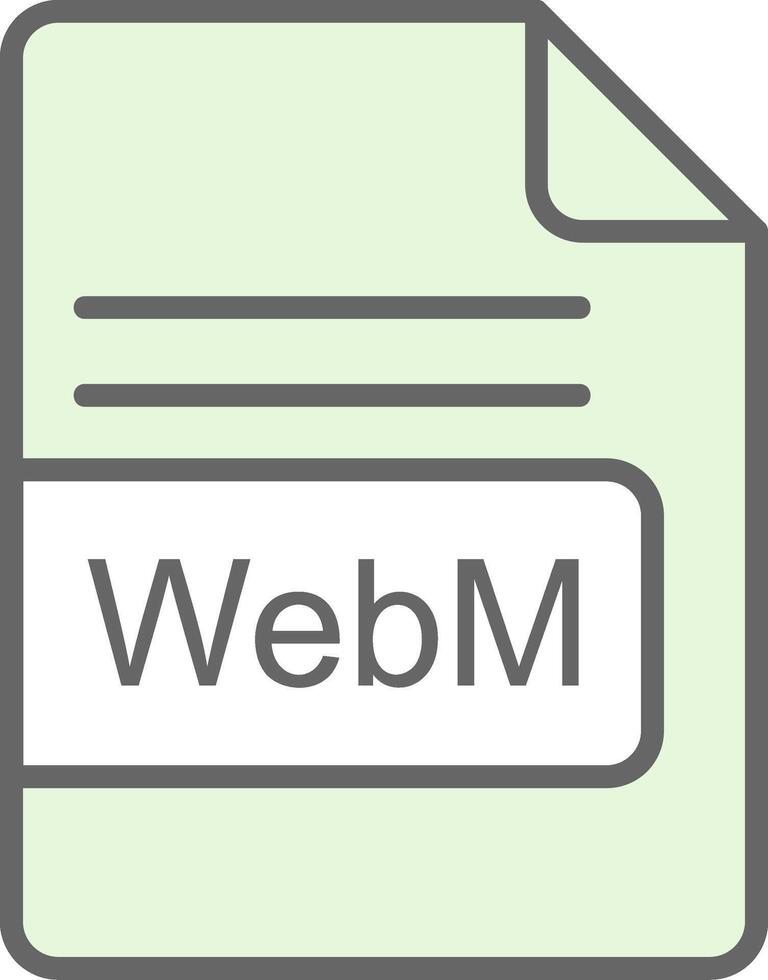 webm Datei Format Stutfohlen Symbol Design vektor