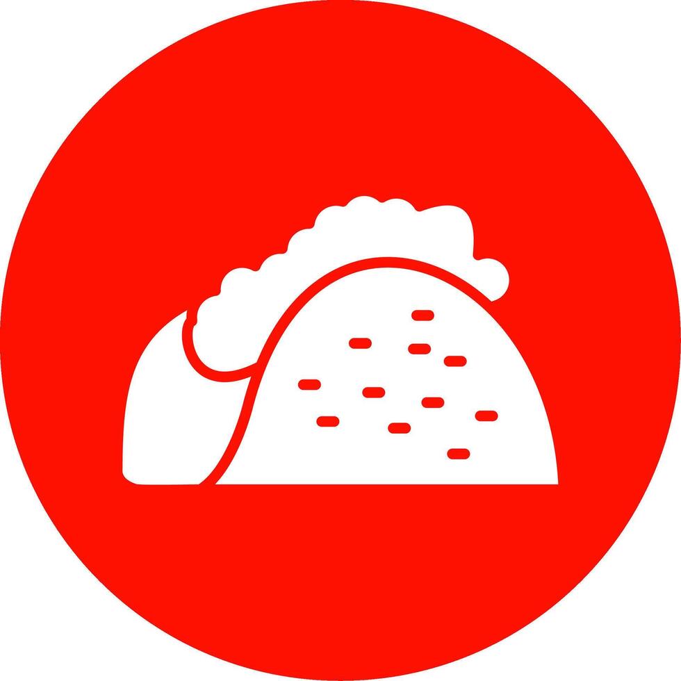 taco mång Färg cirkel ikon vektor