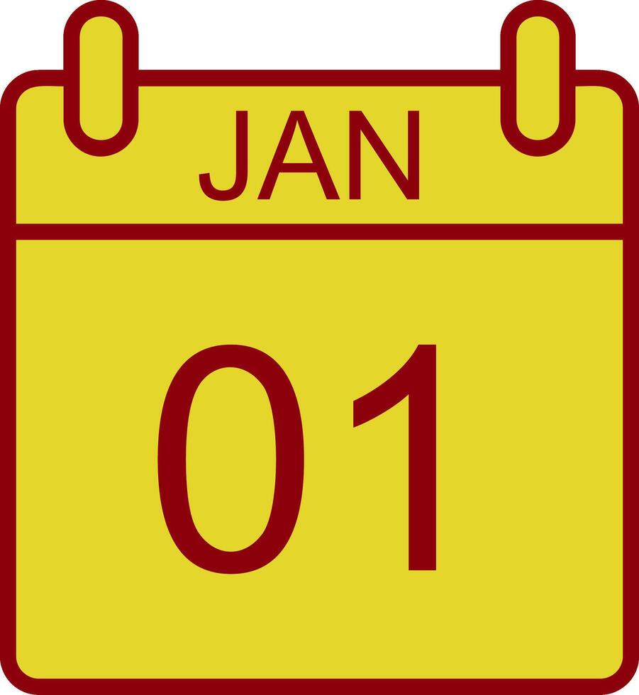 Januar Jahrgang Symbol Design vektor