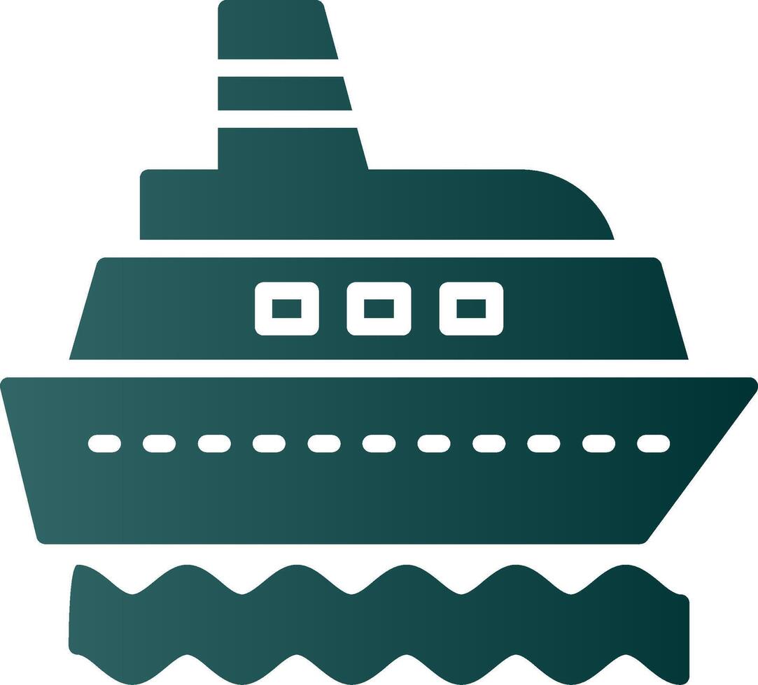 Symbol für den Verlauf der Schiffsglyphe vektor
