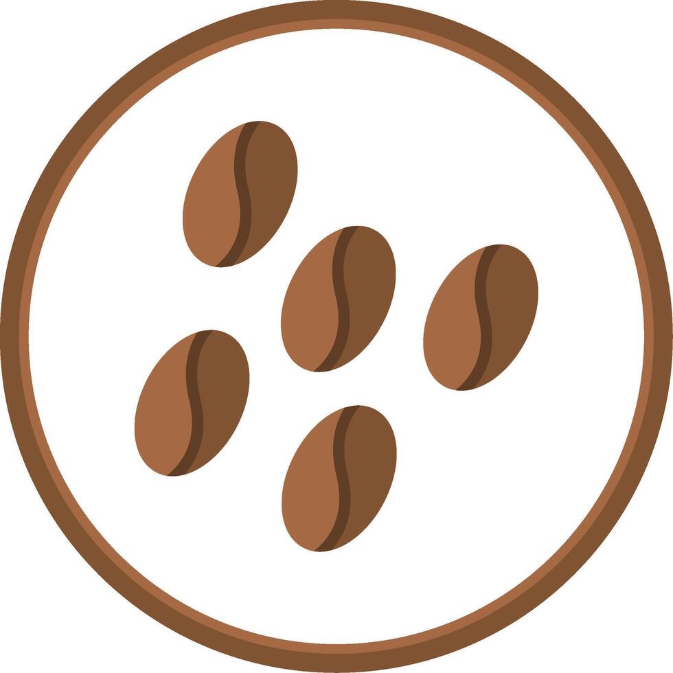 kaffe platt cirkel ikon vektor